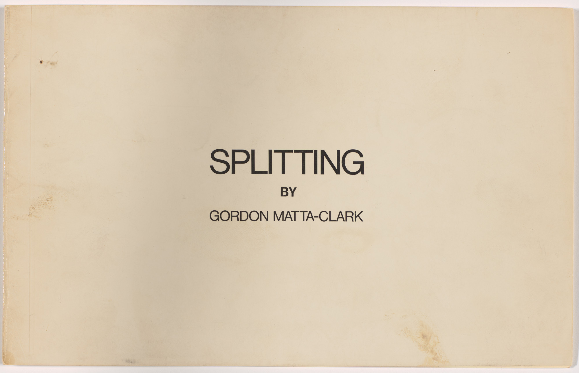 Gordon Matta-Clark. Splitting