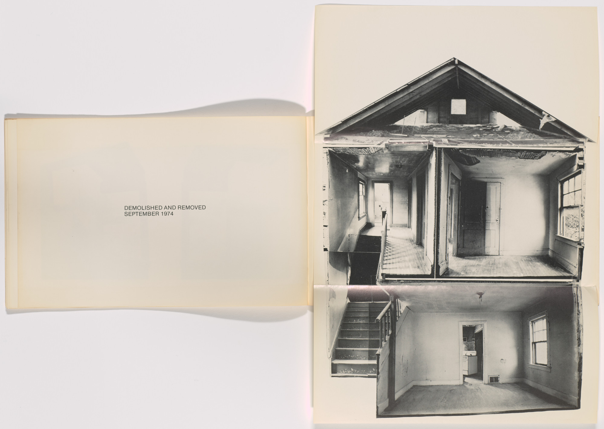 Gordon Matta-Clark. Splitting. 1974