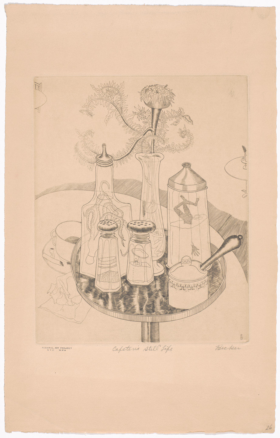 Fred Becker. Cafeteria Still Life. c 1939