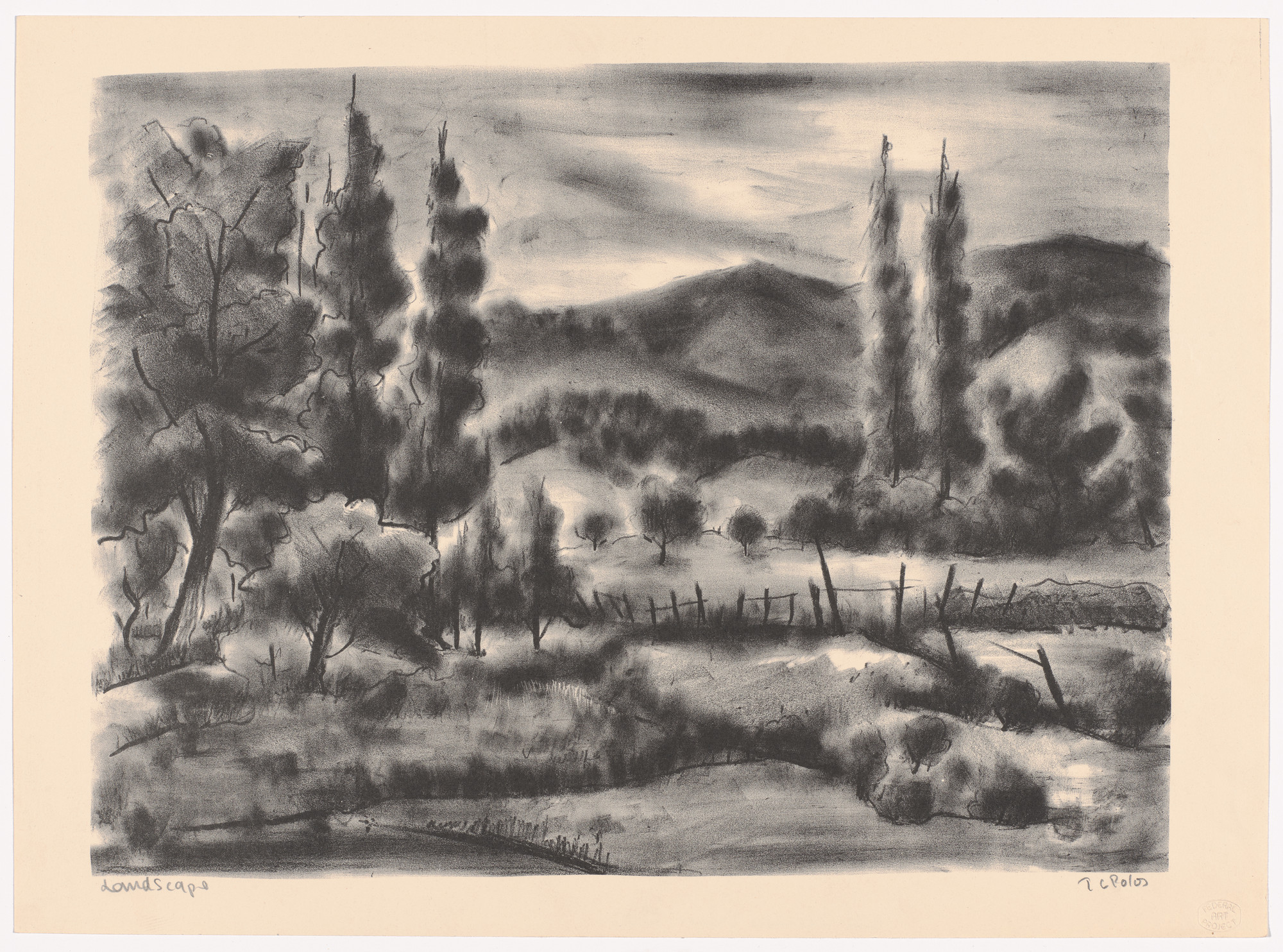 Theodore C. Polos. Landscape