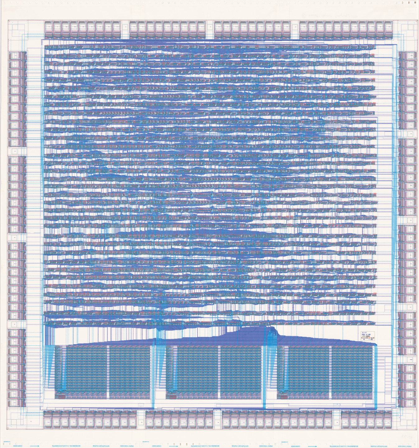 Hewlett-Packard Company, Santa Clara, CA. Diagram of Central Processing Unit Chip (Microprocessor). 1987