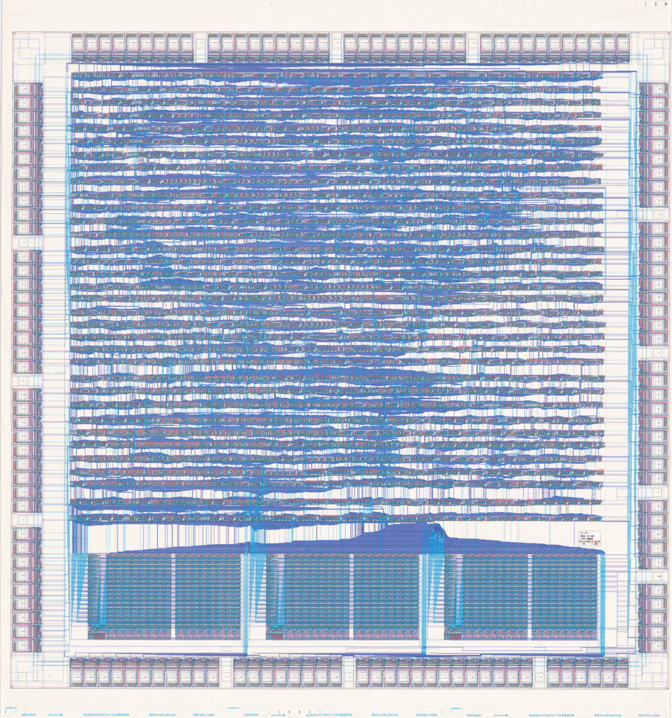 Diagram of Central Processing Unit Chip (Microprocessor)