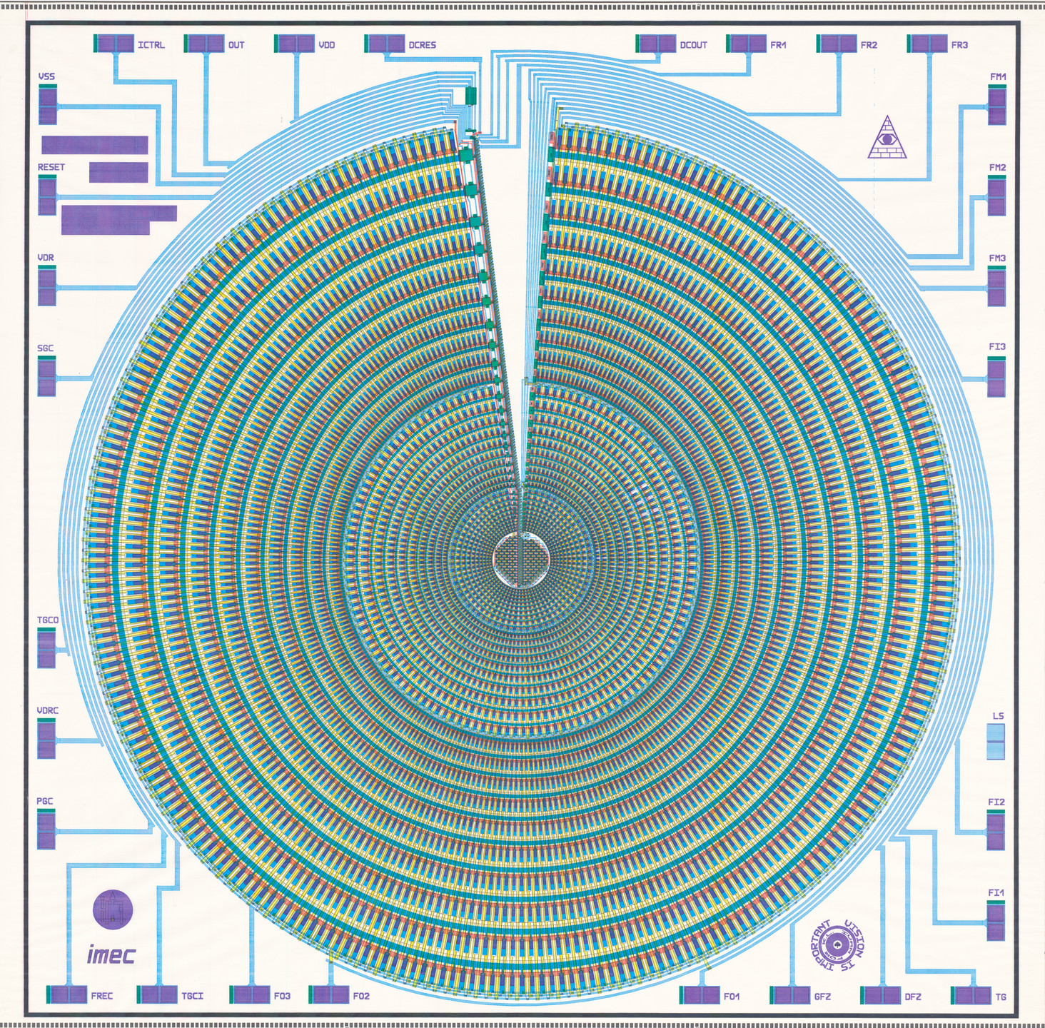 IMEC. Diagram of Neural Net: Foveated, Retina-like Sensor. 1989