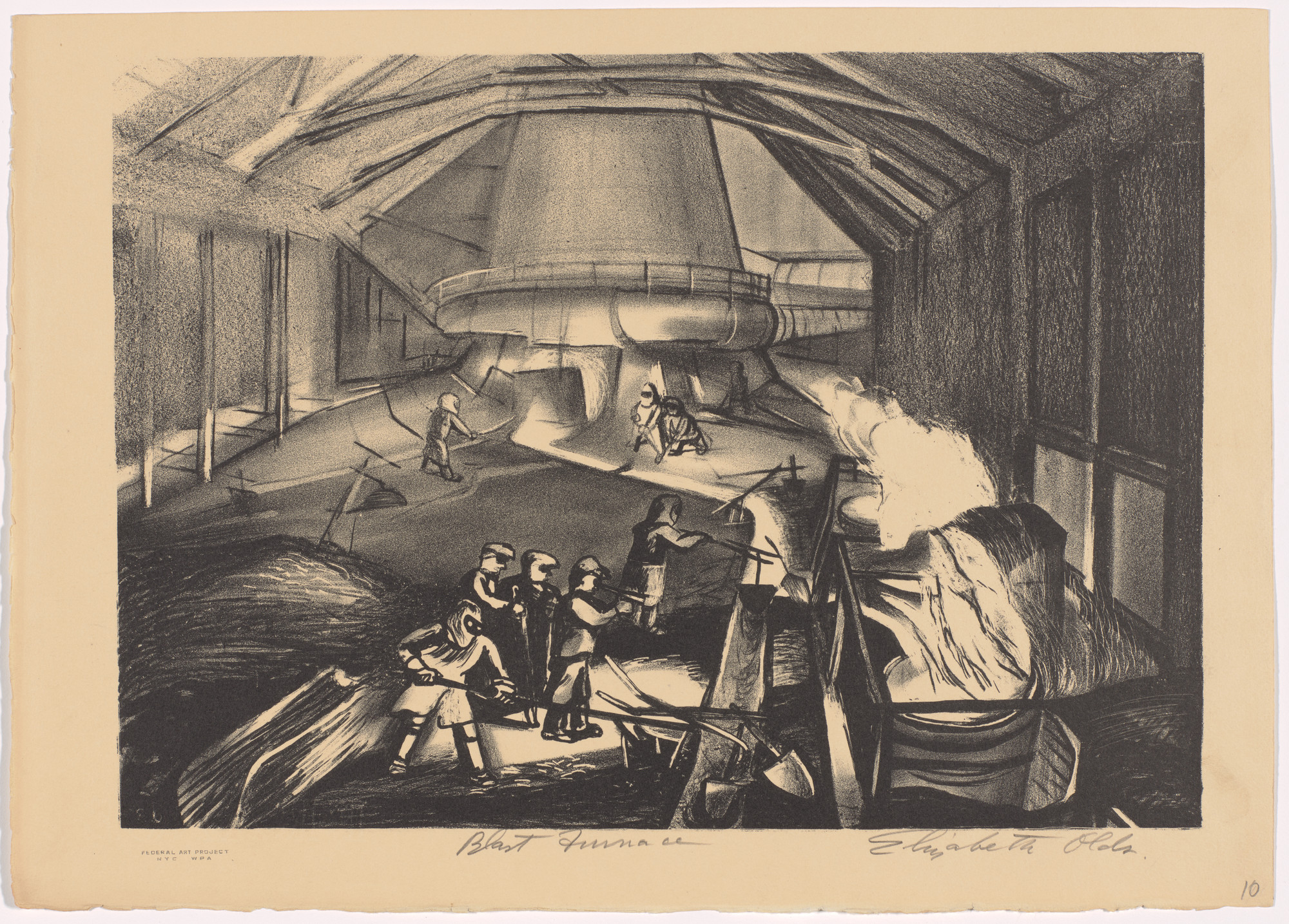 Elizabeth Olds. Blast Furnance. c. 1938