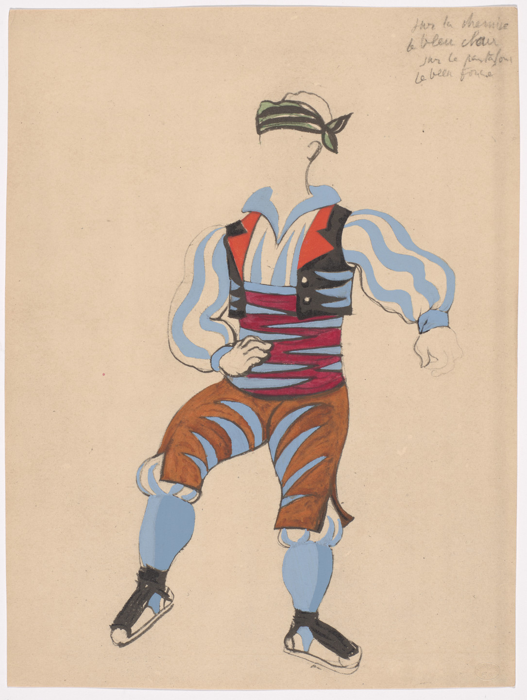 Pablo Picasso. Costume design for the ballet Le Tricorne. 1920