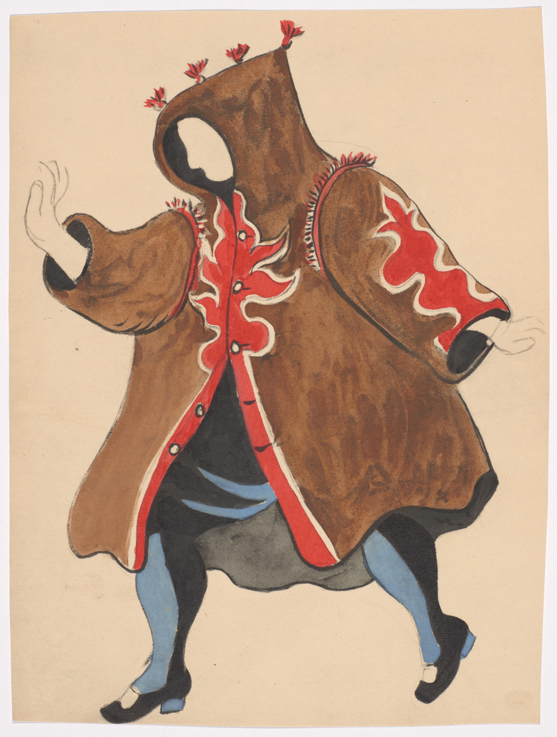 Pablo Picasso. Costume design for the ballet Le Tricorne. 1920