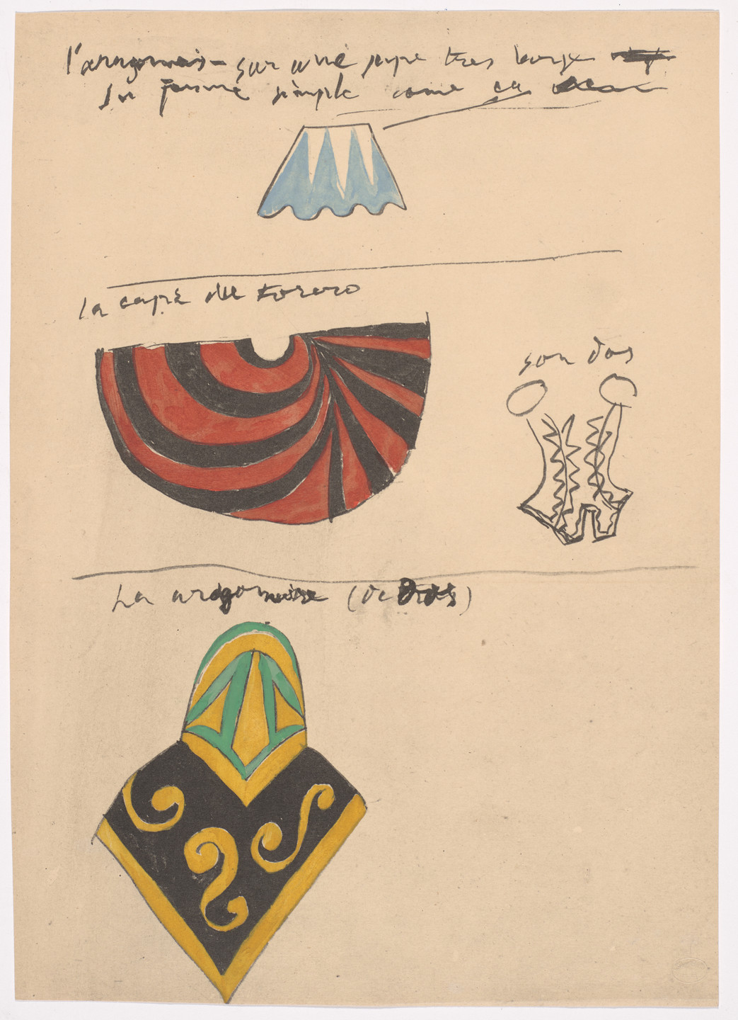 Pablo Picasso. Set design for the ballet Le Tricorne. 1920