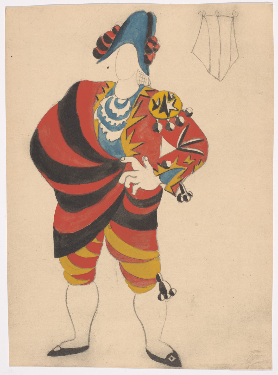 Pablo Picasso. Costume design for the ballet Le Tricorne. 1920
