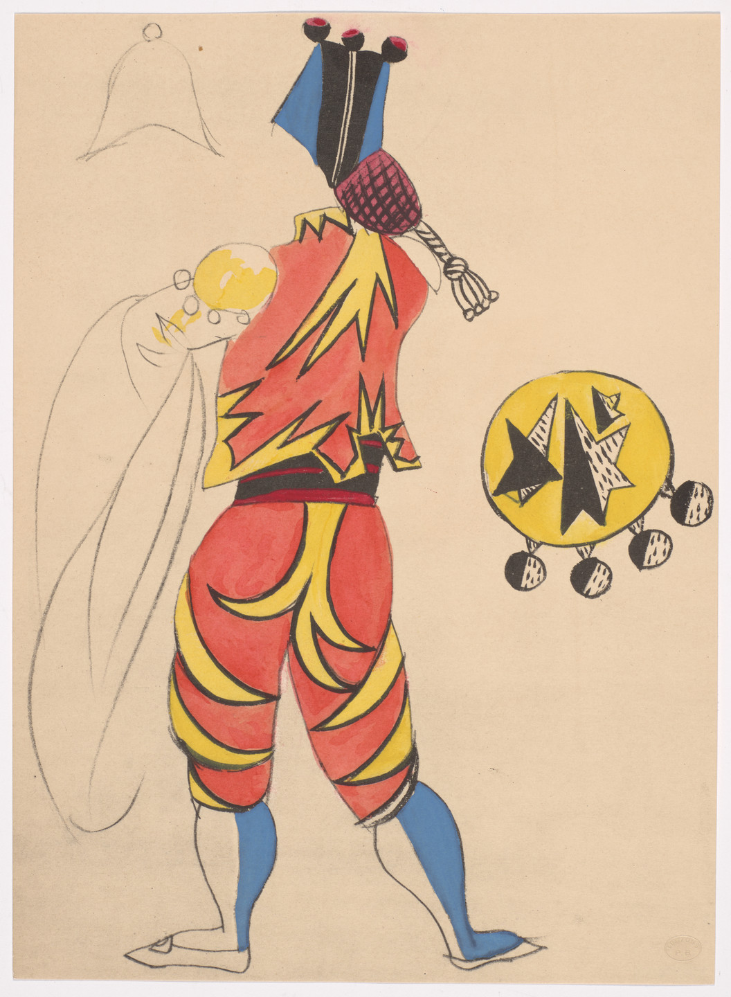 Pablo Picasso. Costume design for the ballet Le Tricorne. 1920
