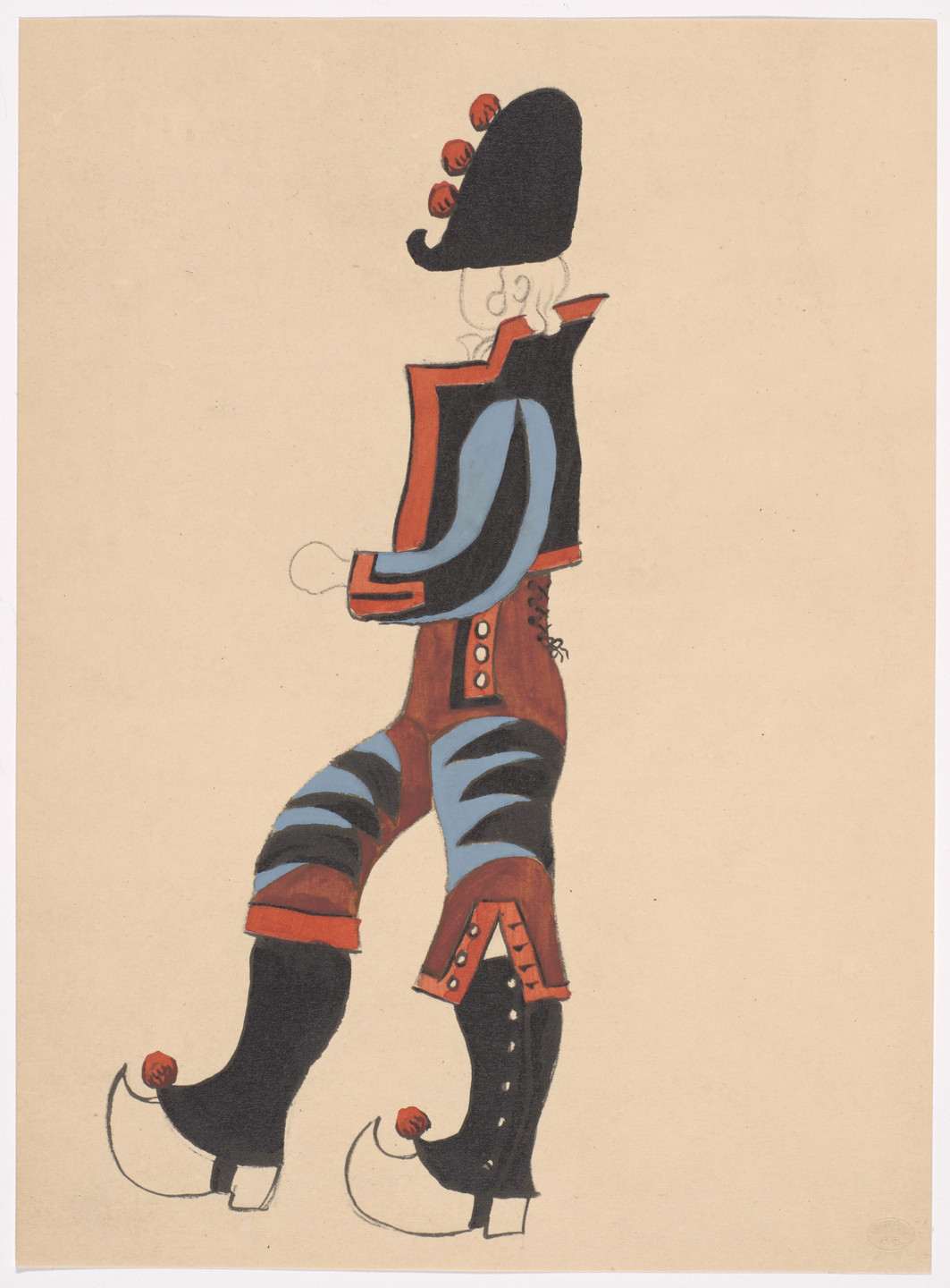 Pablo Picasso. Costume design for the ballet Le Tricorne. 1920