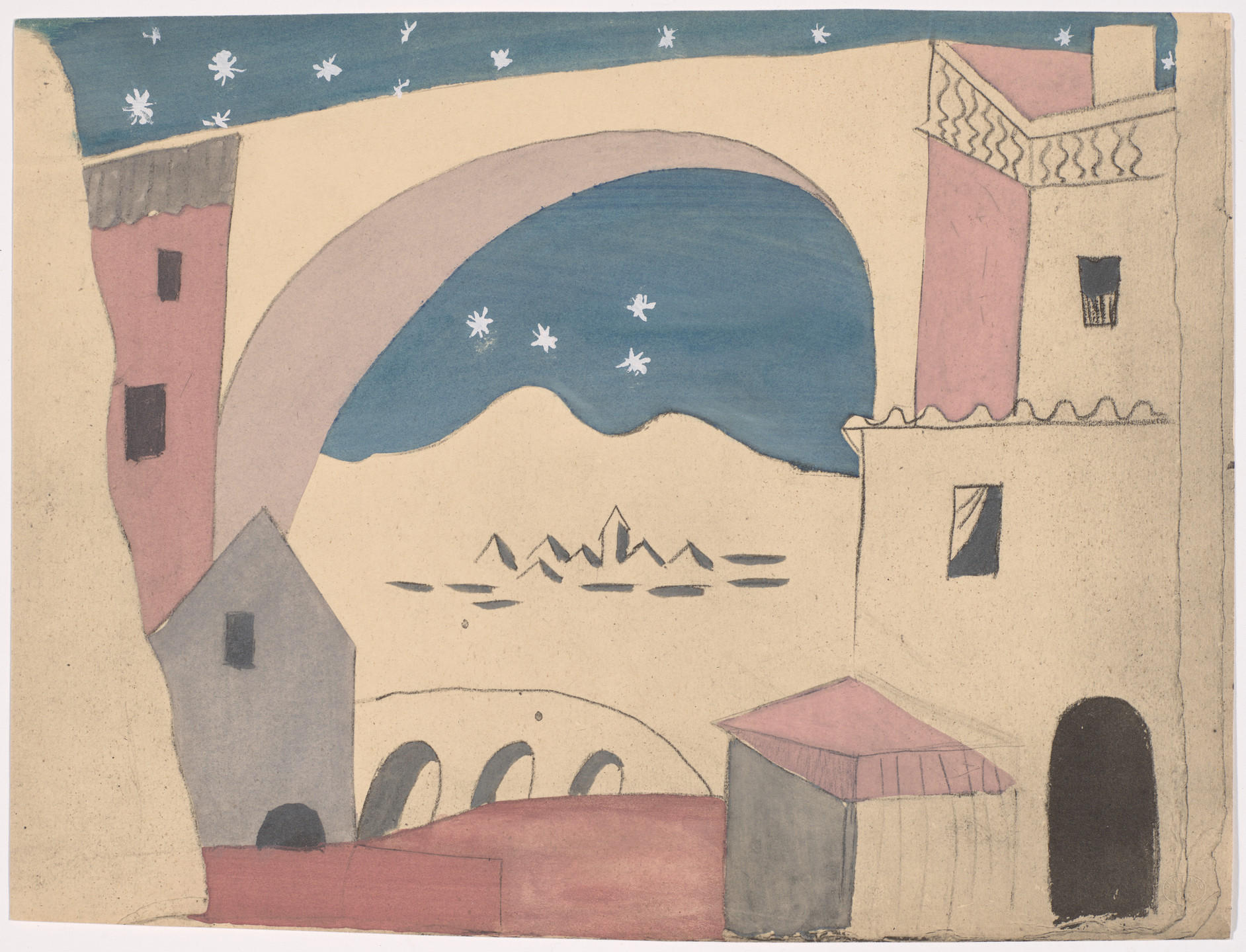 Pablo Picasso. Set design for the ballet Le Tricorne. 1920