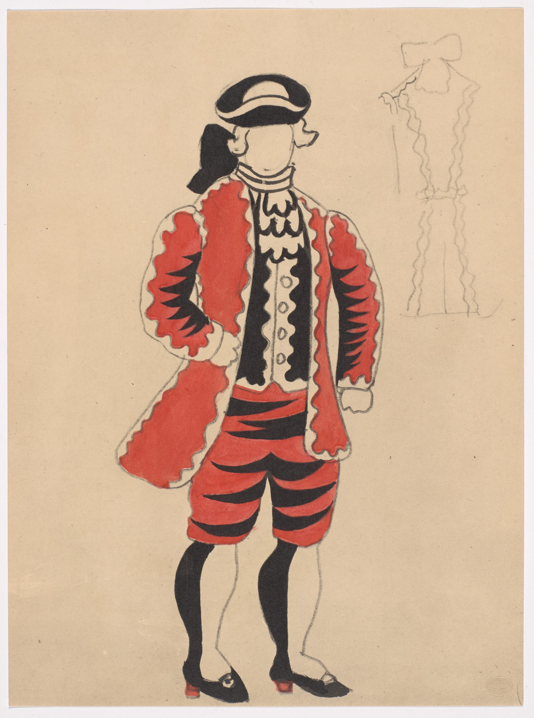 Pablo Picasso. Costume design for the ballet Le Tricorne. 1920