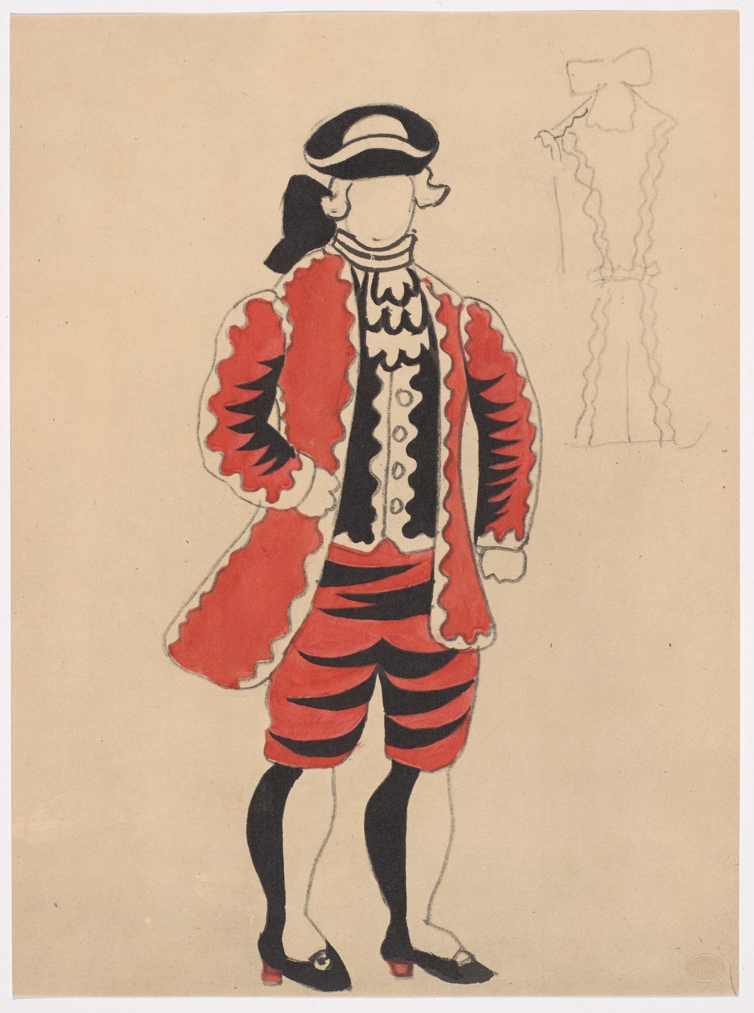 Pablo Picasso. Costume design for the ballet Le Tricorne
