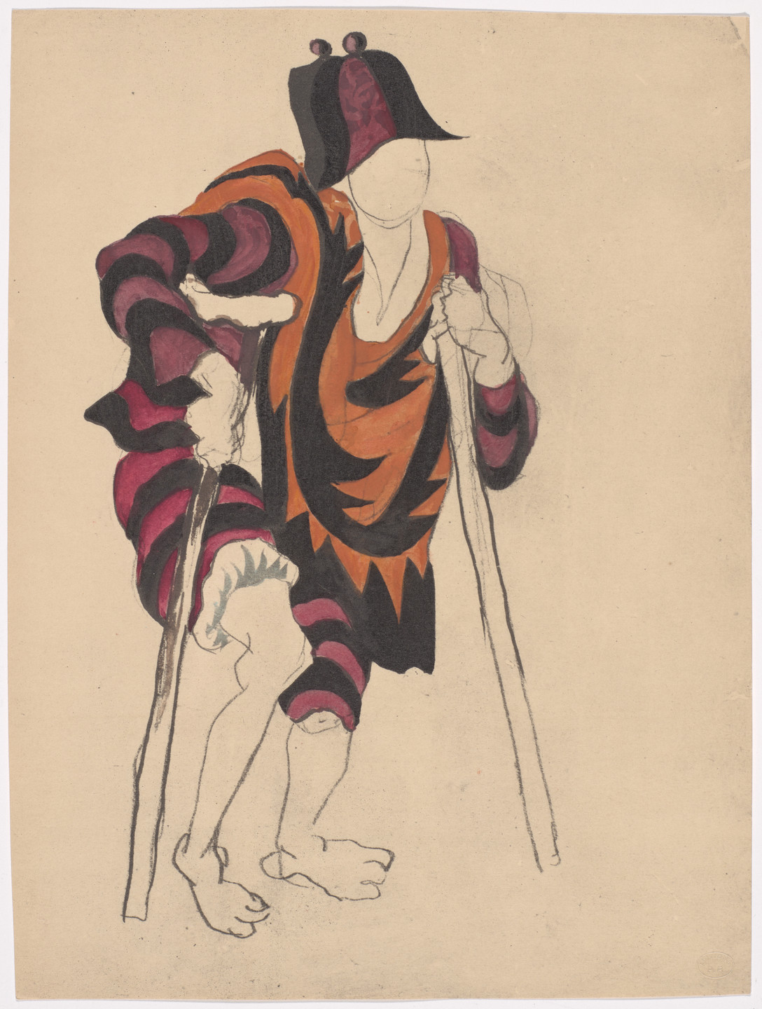 Pablo Picasso. Costume design for the ballet Le Tricorne. 1920