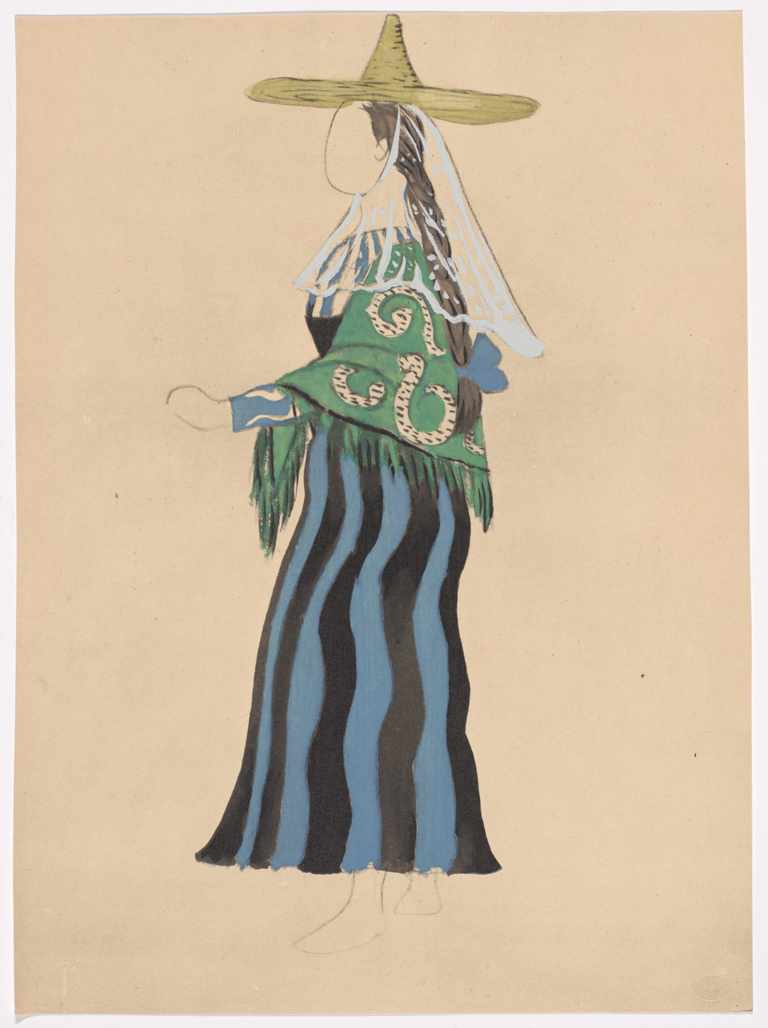 Pablo Picasso. Costume design for the ballet Le Tricorne. 1920