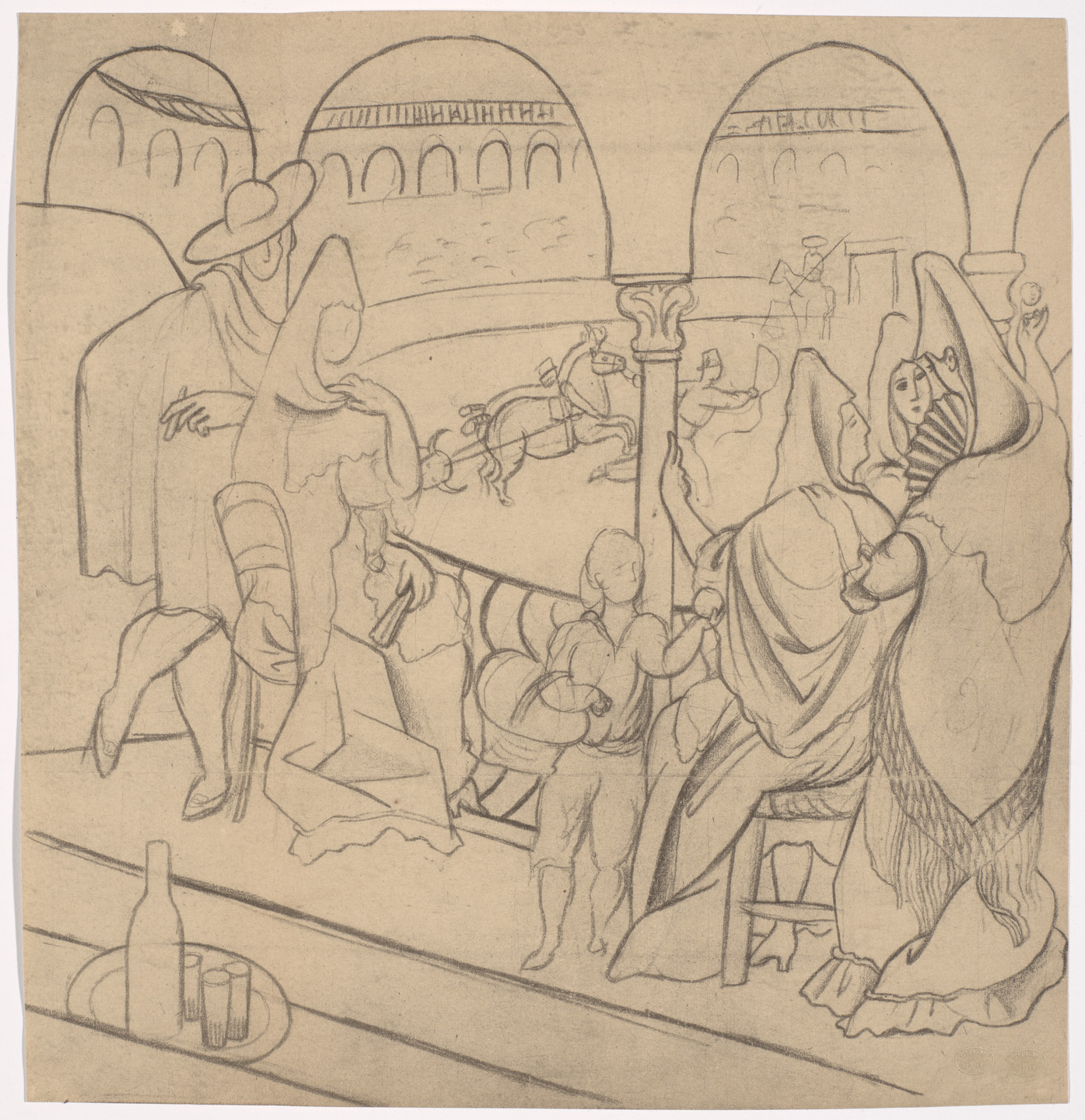 Pablo Picasso. Set design for the ballet Le Tricorne. 1920