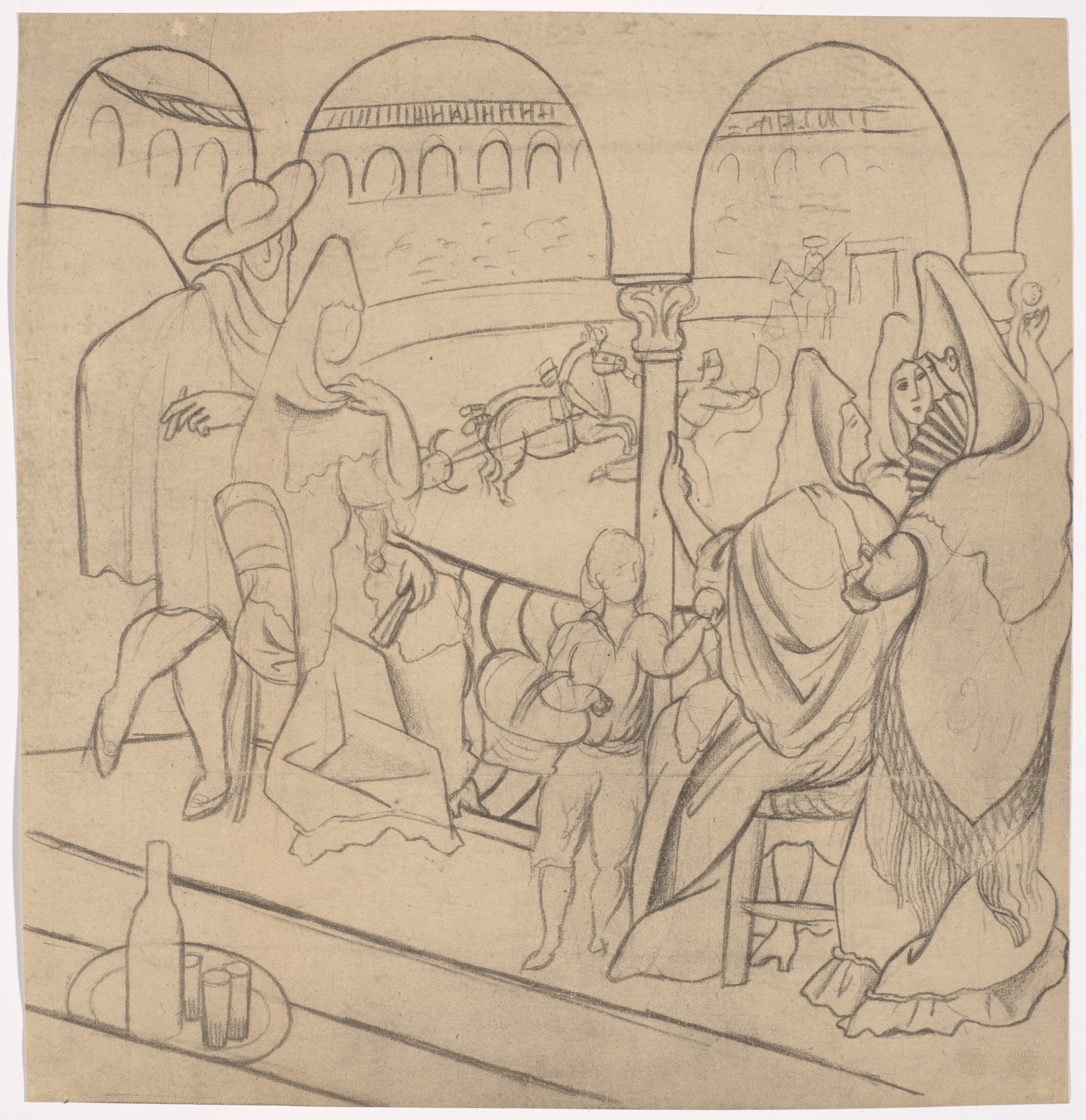 Pablo Picasso. Set design for the ballet Le Tricorne