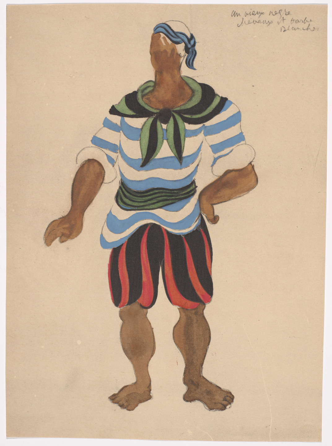 Pablo Picasso. Costume design for the ballet Le Tricorne. 1920