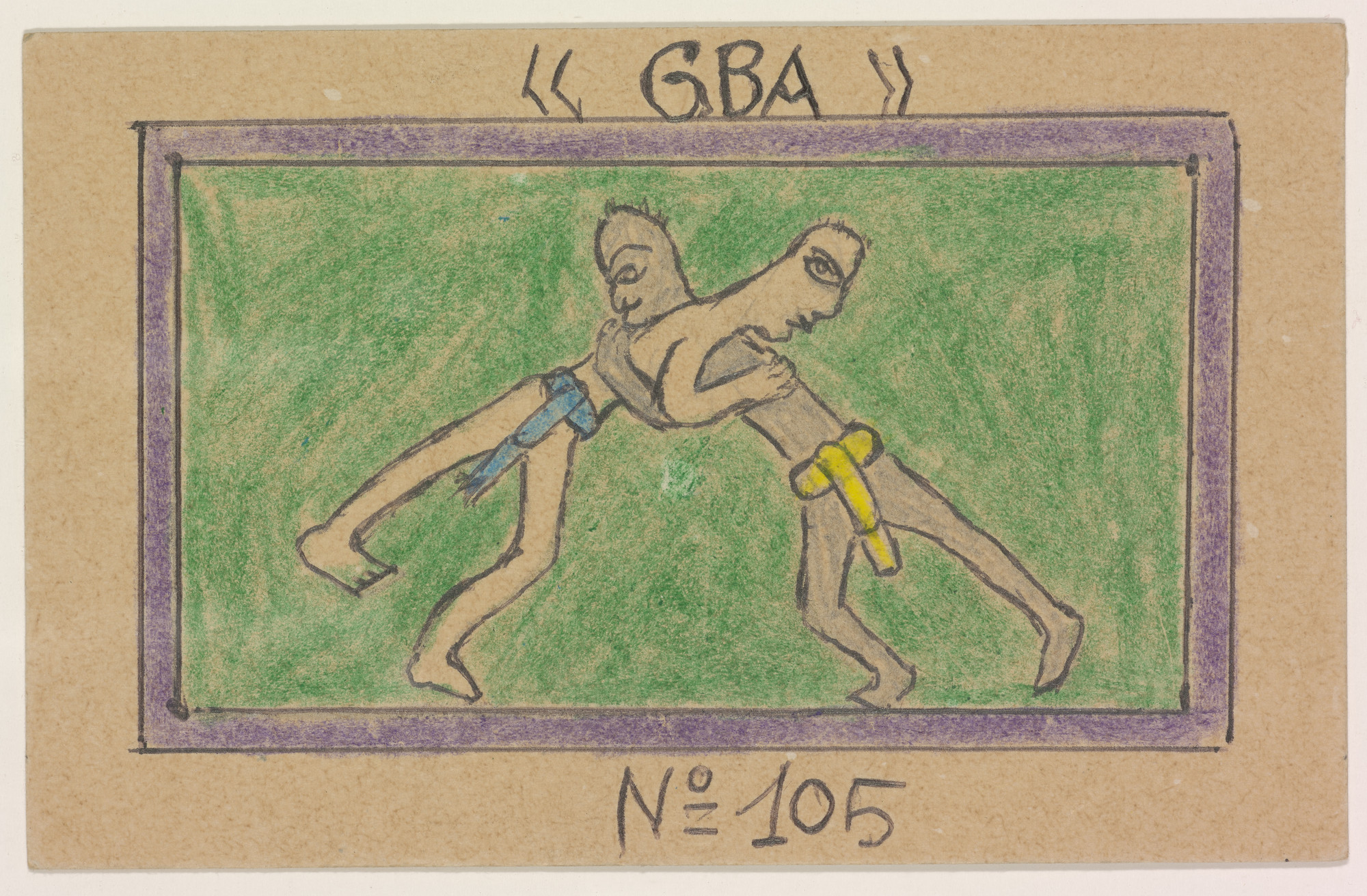 Frédéric Bruly Bouabré. «GBA» N° 105 from Alphabet Bété. 1990 | MoMA