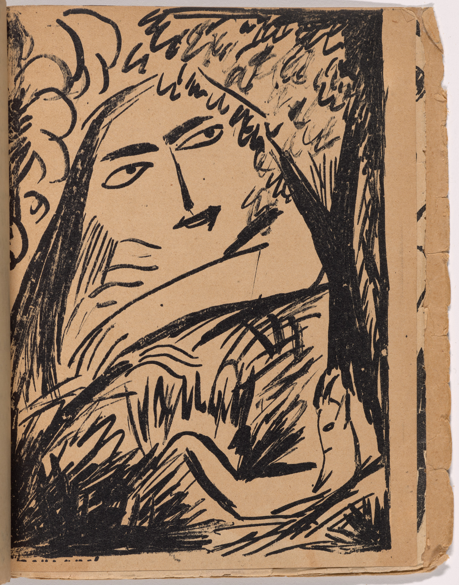 Natalia Goncharova. Plate (folio 33) from Mirskontsa (Worldbackwards)