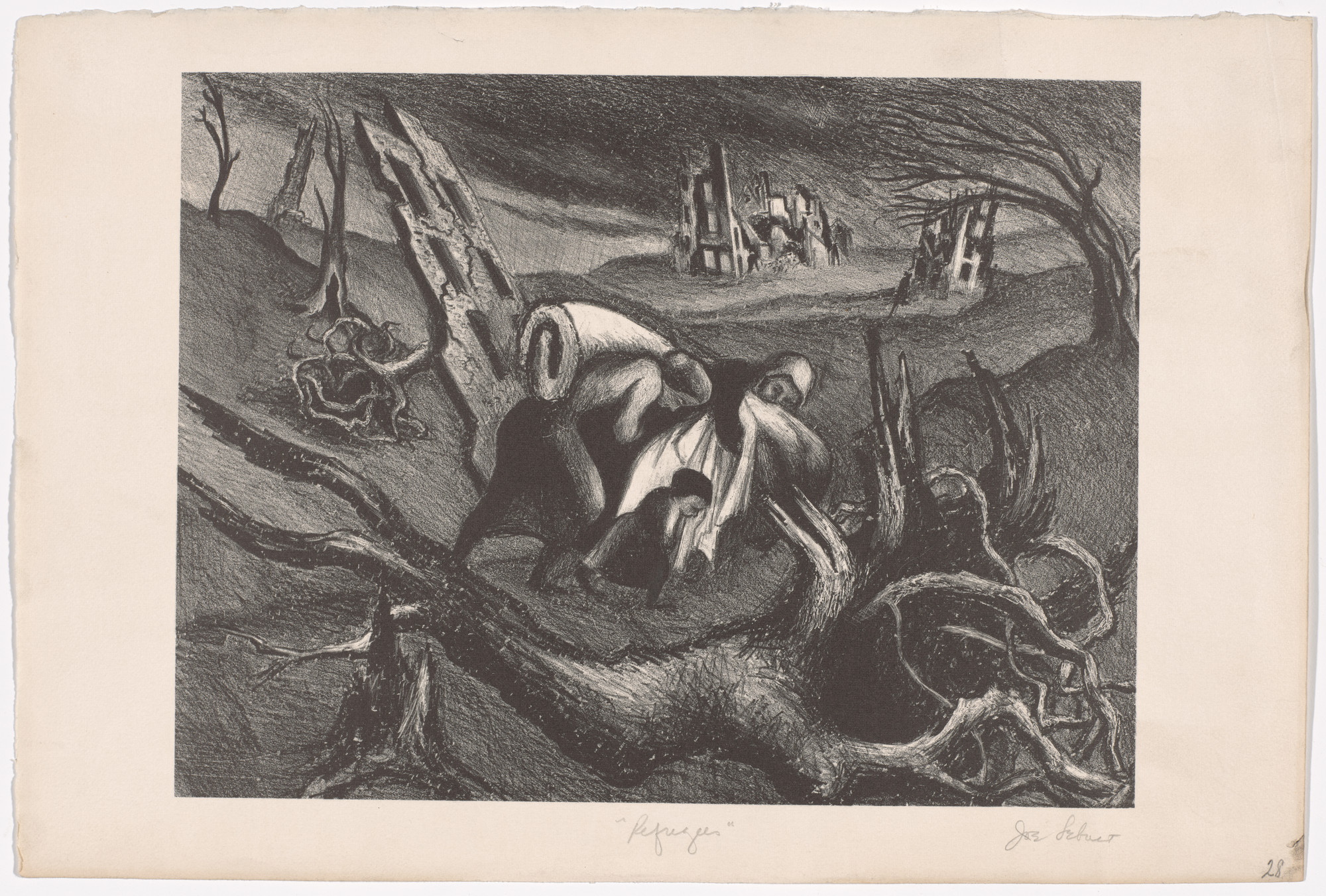 Joseph LeBoit. Refugees. c. 1935–43
