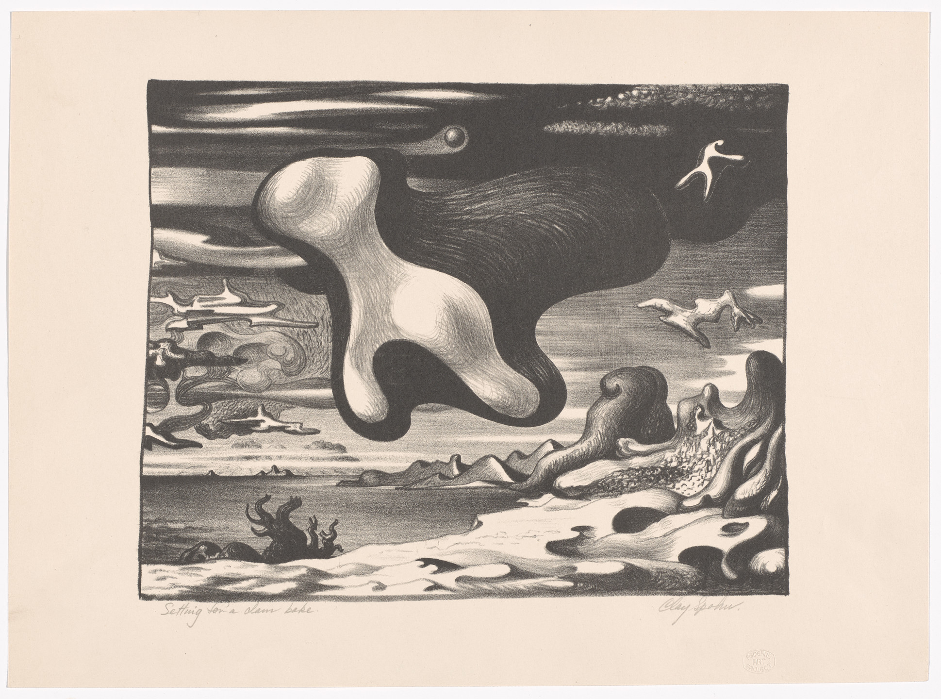 Clay Spohn. Setting for a Clam Bake. c. 1935–43