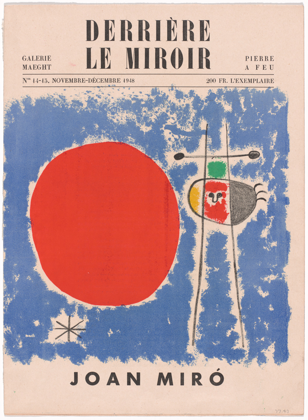 Joan Miró. Derrière le Miroir, No. 14–15. 1948 | MoMA