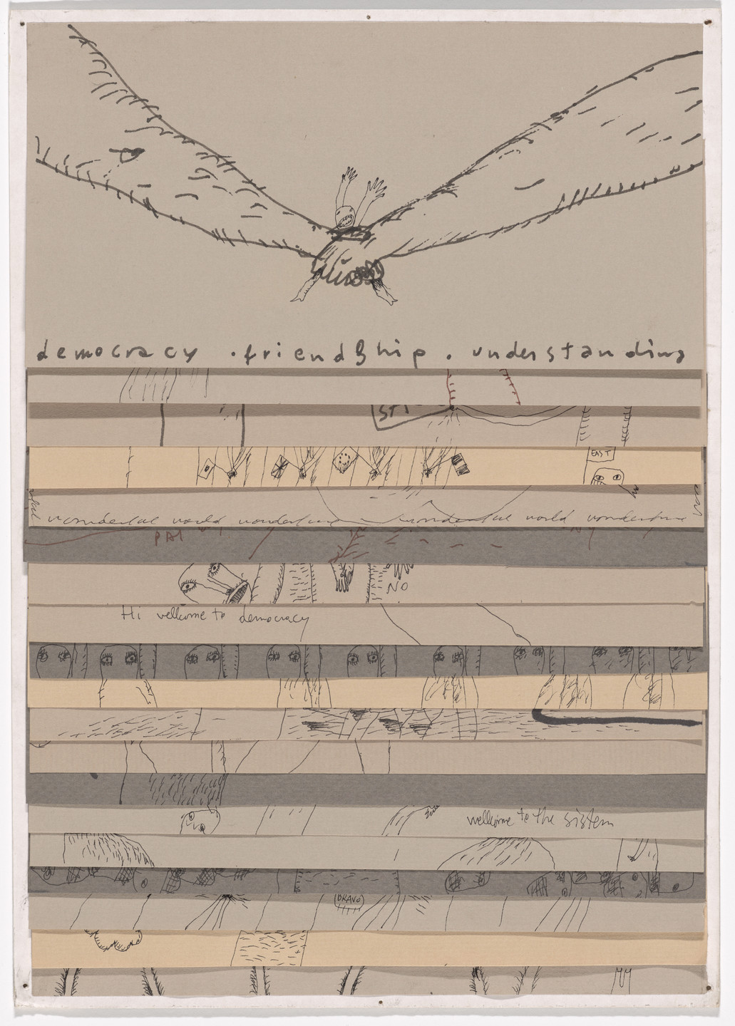Dan Perjovschi. Wonderful World (A). 1994–97