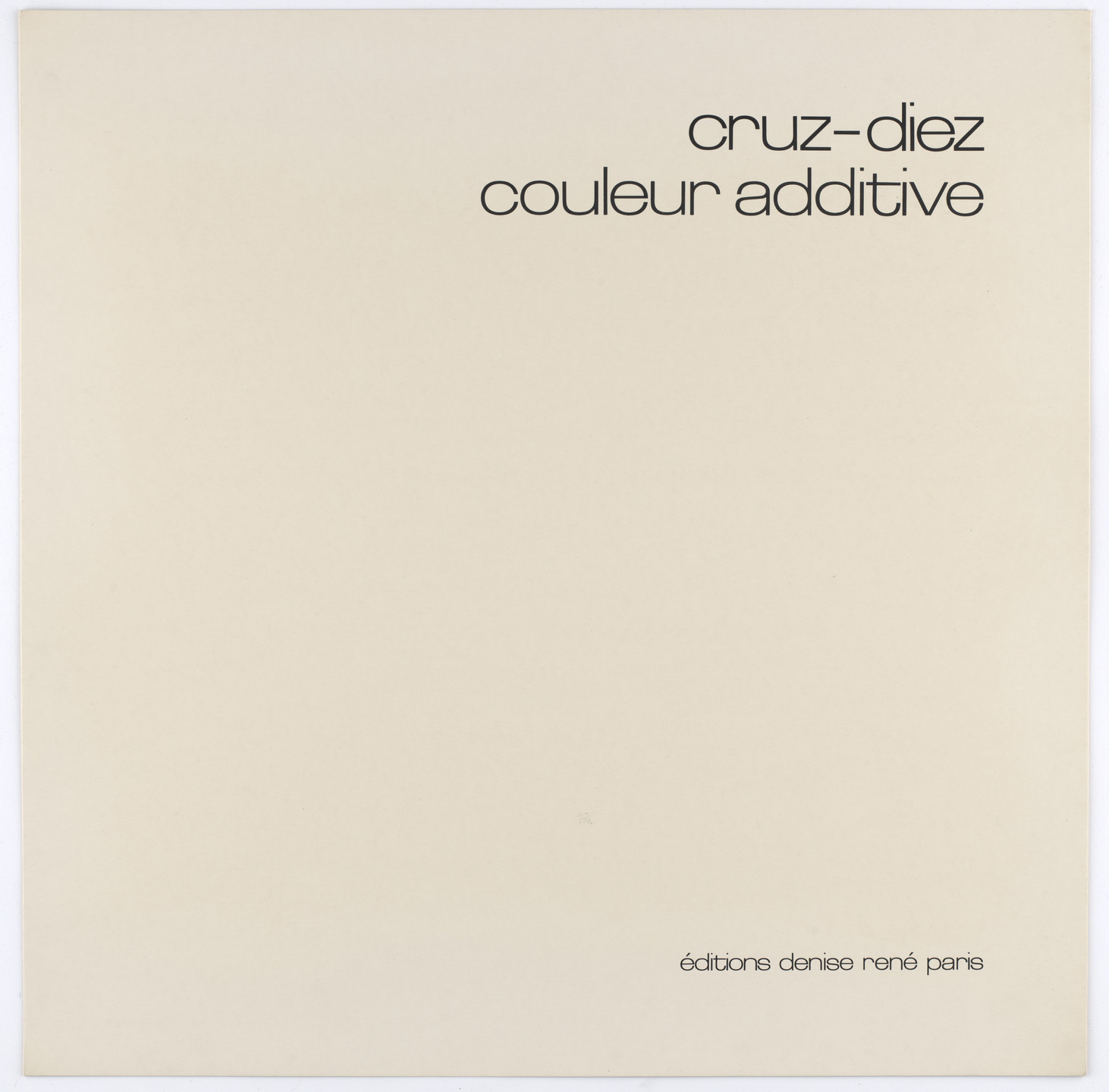 Carlos Cruz-Diez. Color Additives (Aditivos de Color). 1970 (published 1971)