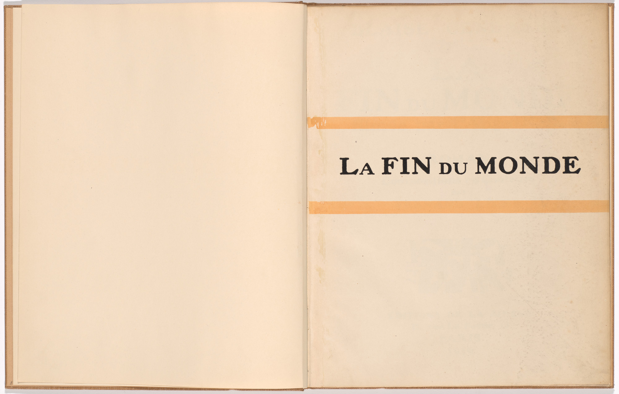 Fernand Léger. Half title from La Fin du monde filmée par l'ange de N.-D. ( The End of the World Filmed by the Angel of Notre Dame )