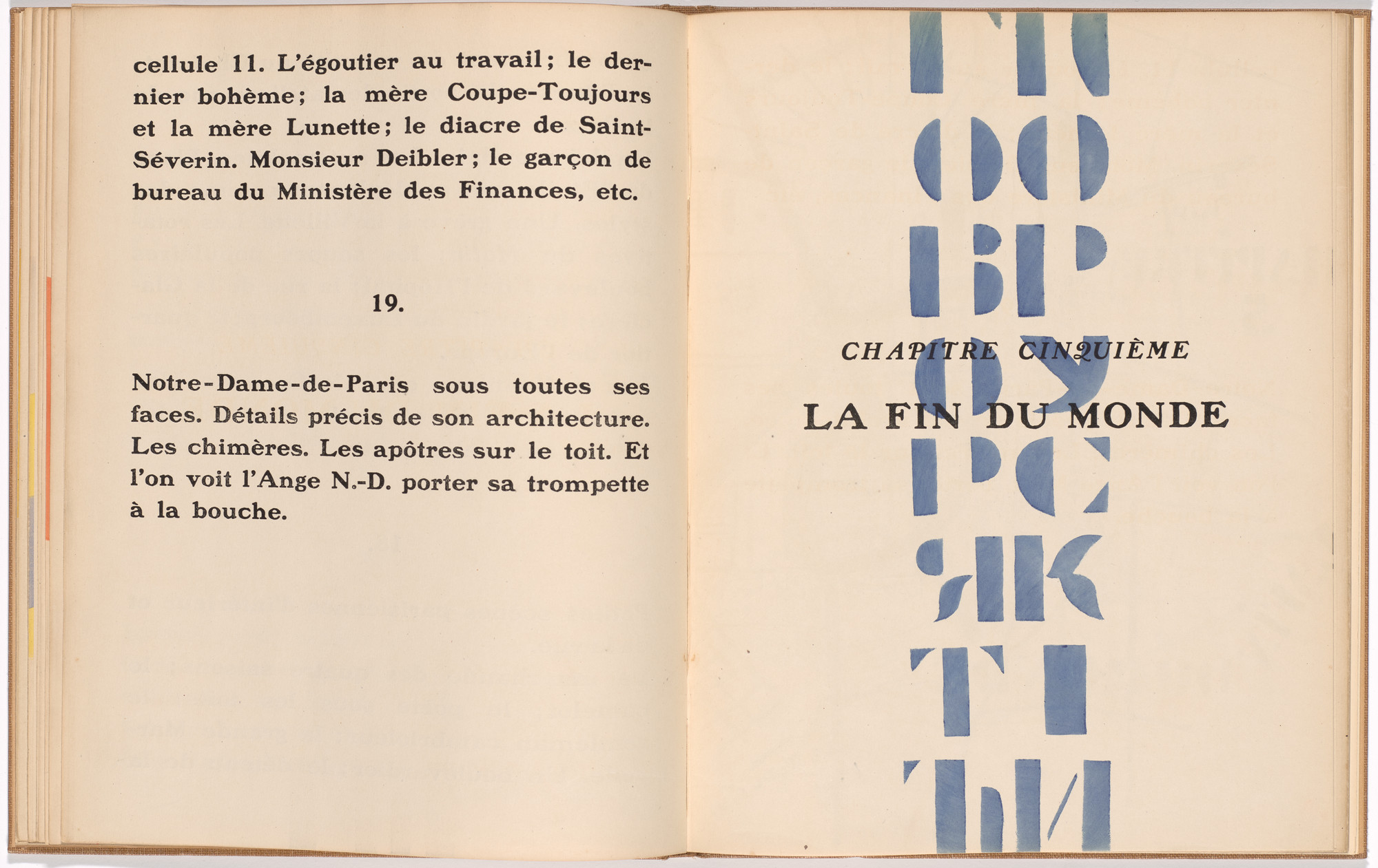 Fernand Léger. Chapter title (folio 17) from La Fin du monde filmée par l'ange de N.-D. ( The End of the World Filmed by the Angel of Notre Dame )