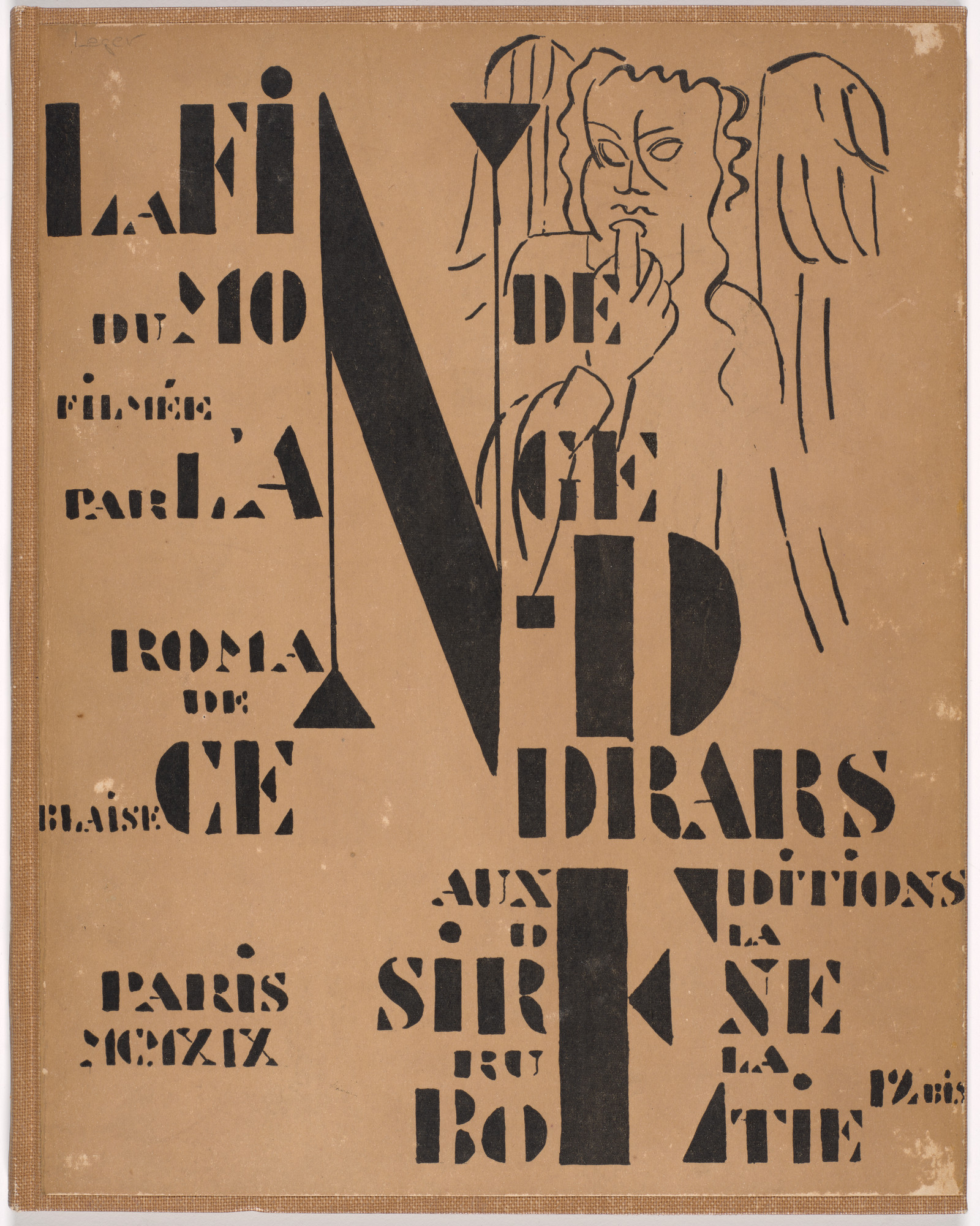 Fernand Léger. Front cover from La Fin du monde filmée par l'ange de N.-D. ( The End of the World Filmed by the Angel of Notre Dame )