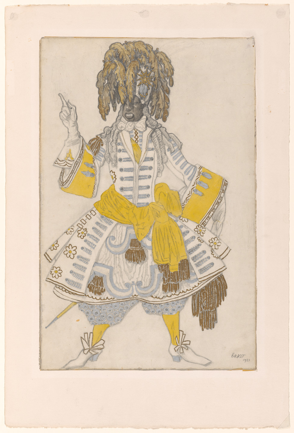 Léon Bakst. Porphyrophore. Costume design for the ballet The Sleeping Princess. 1921