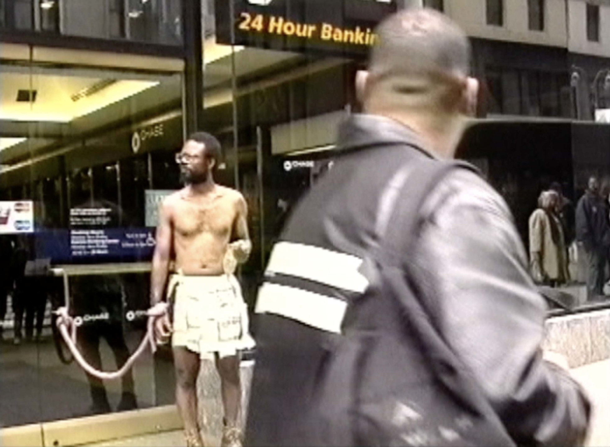 Pope.L. ATM Piece. 1997