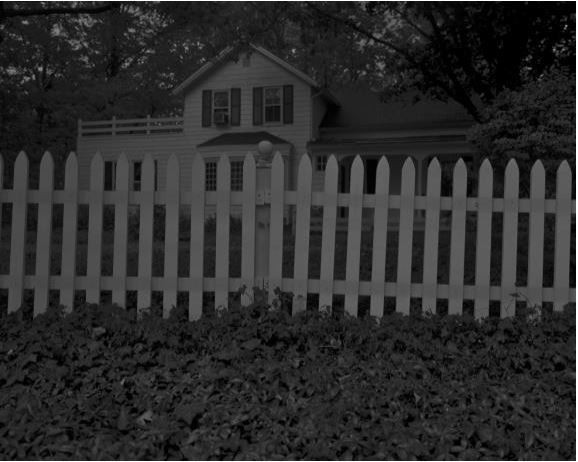 Dawoud Bey. Untitled # 1 (Picket Fence and Farmhouse) from the series Night Coming Tenderly, Black. 2017