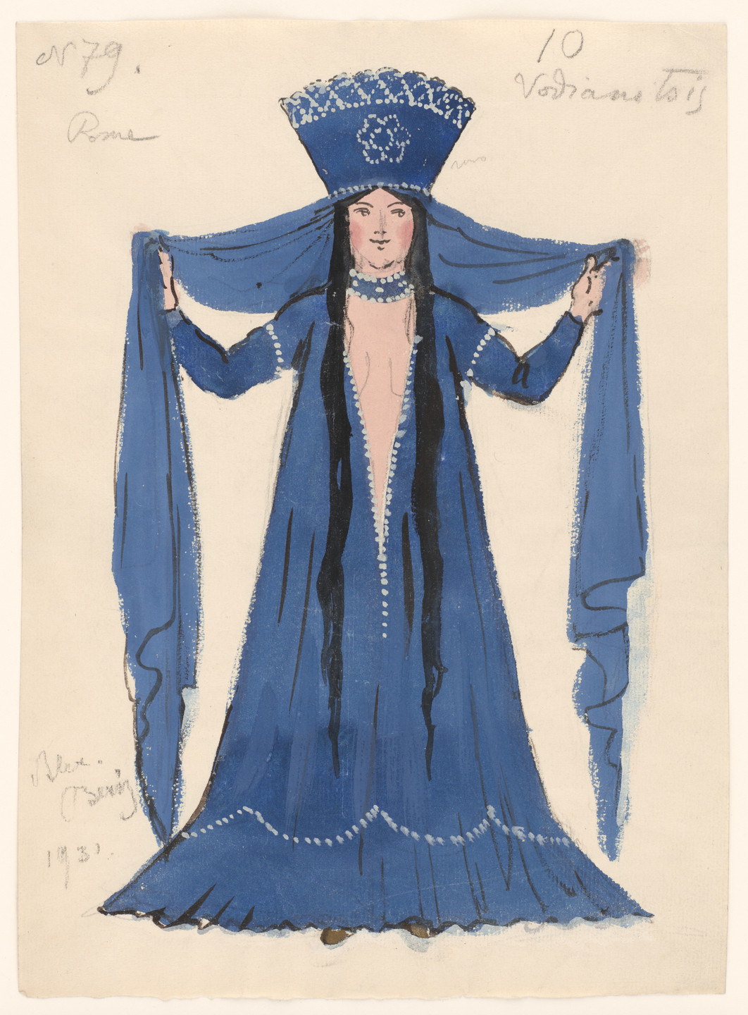 Alexandre Benois. Costume design for the opera Sadko. 1931