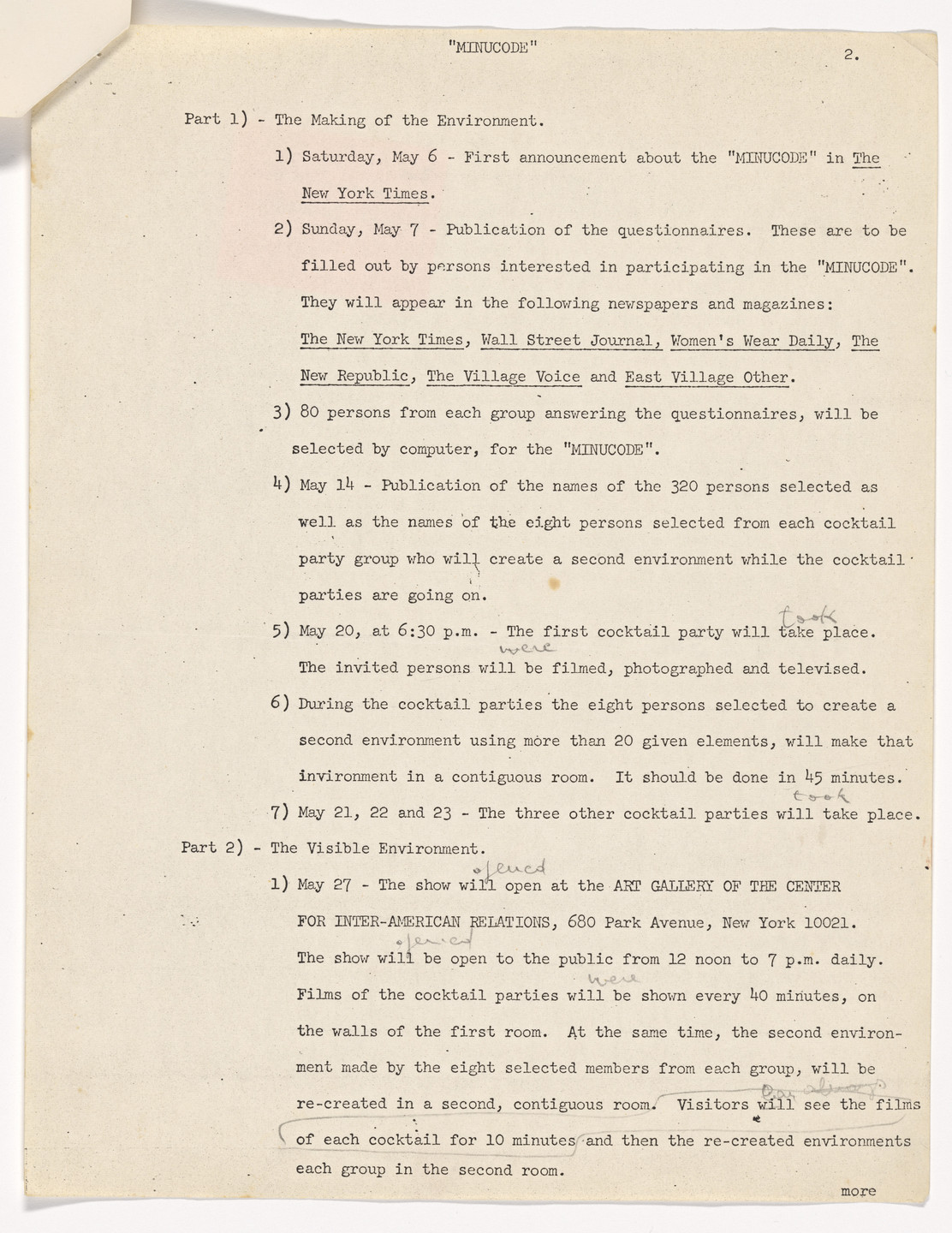 Marta Minujín. Archive of MINUCODE. 1968