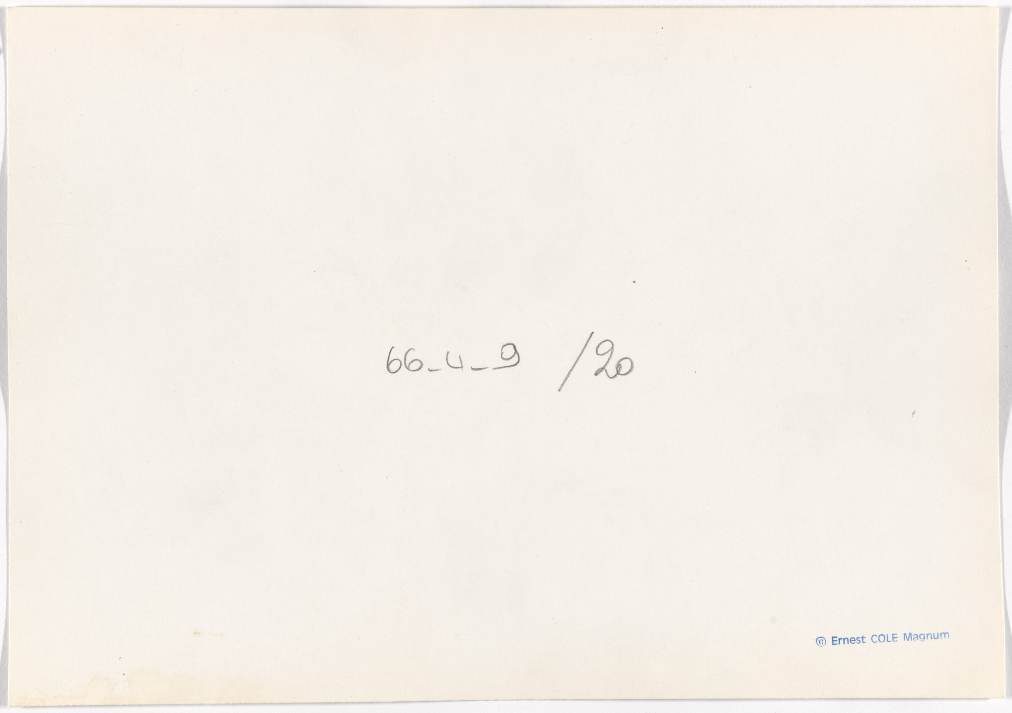 Ernest Cole. Untitled. c. 1960
