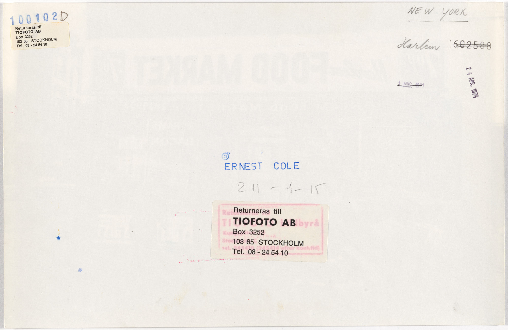 Ernest Cole. Untitled. c. 1970
