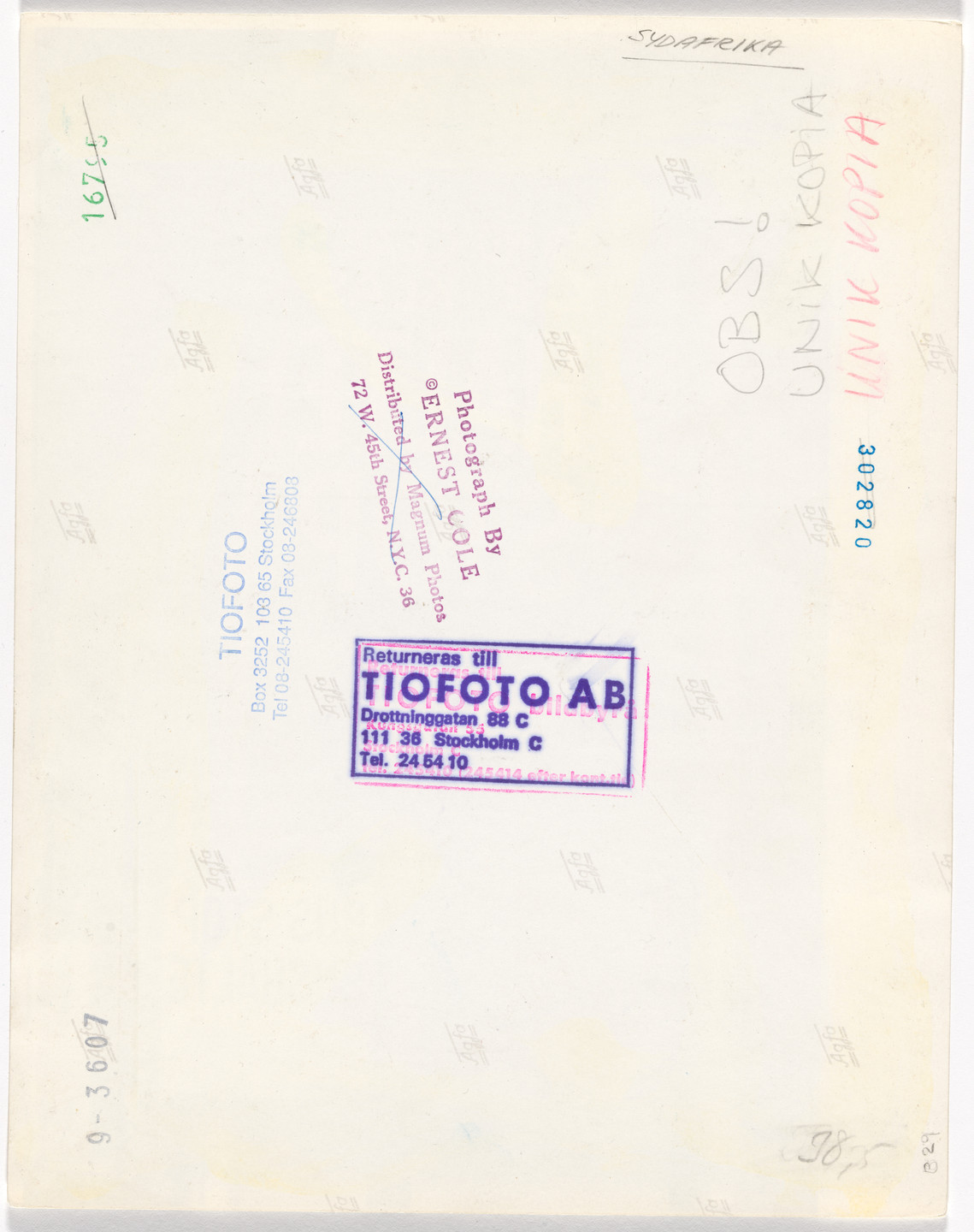 Ernest Cole. Untitled. 1960