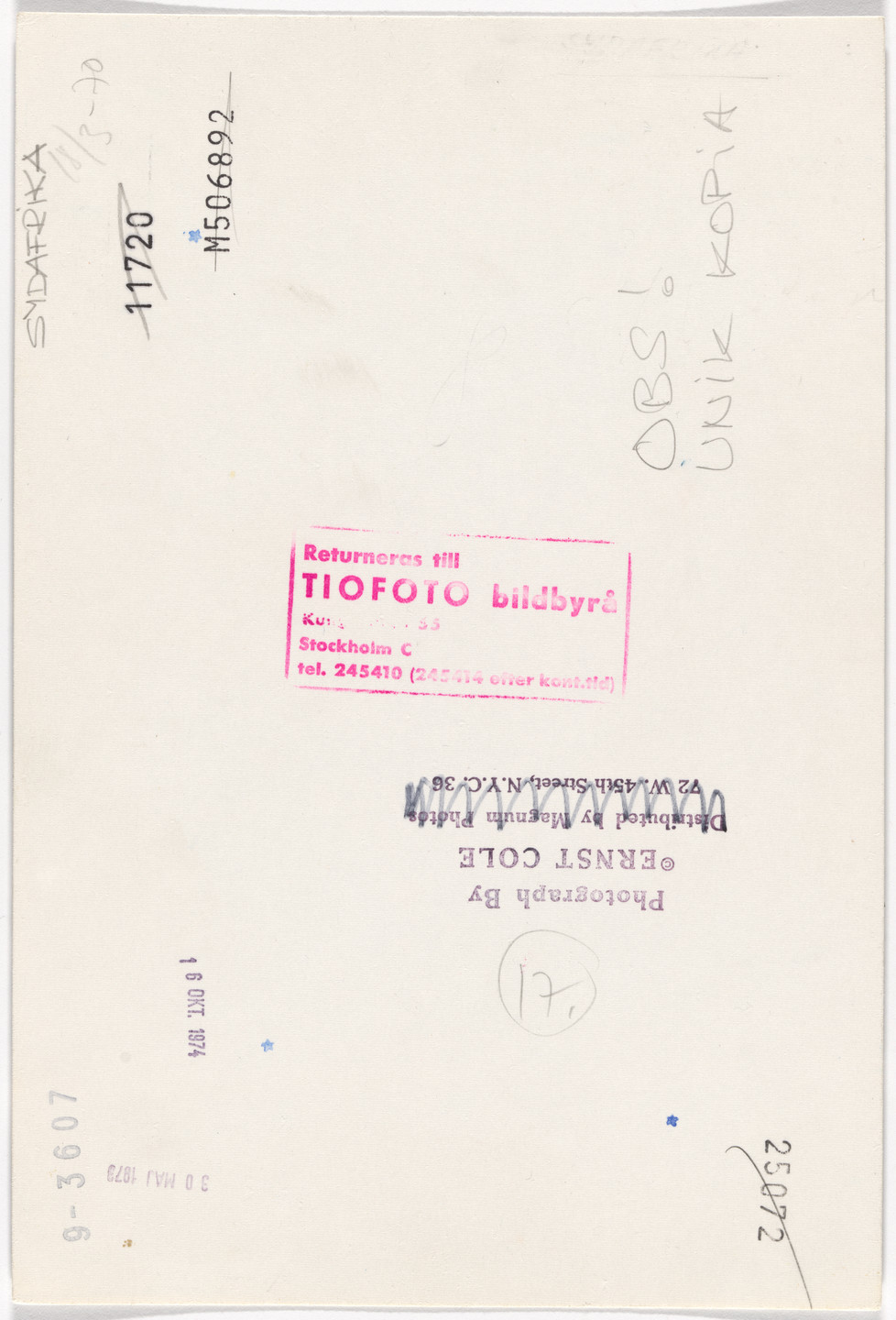Ernest Cole. Untitled. c. 1965