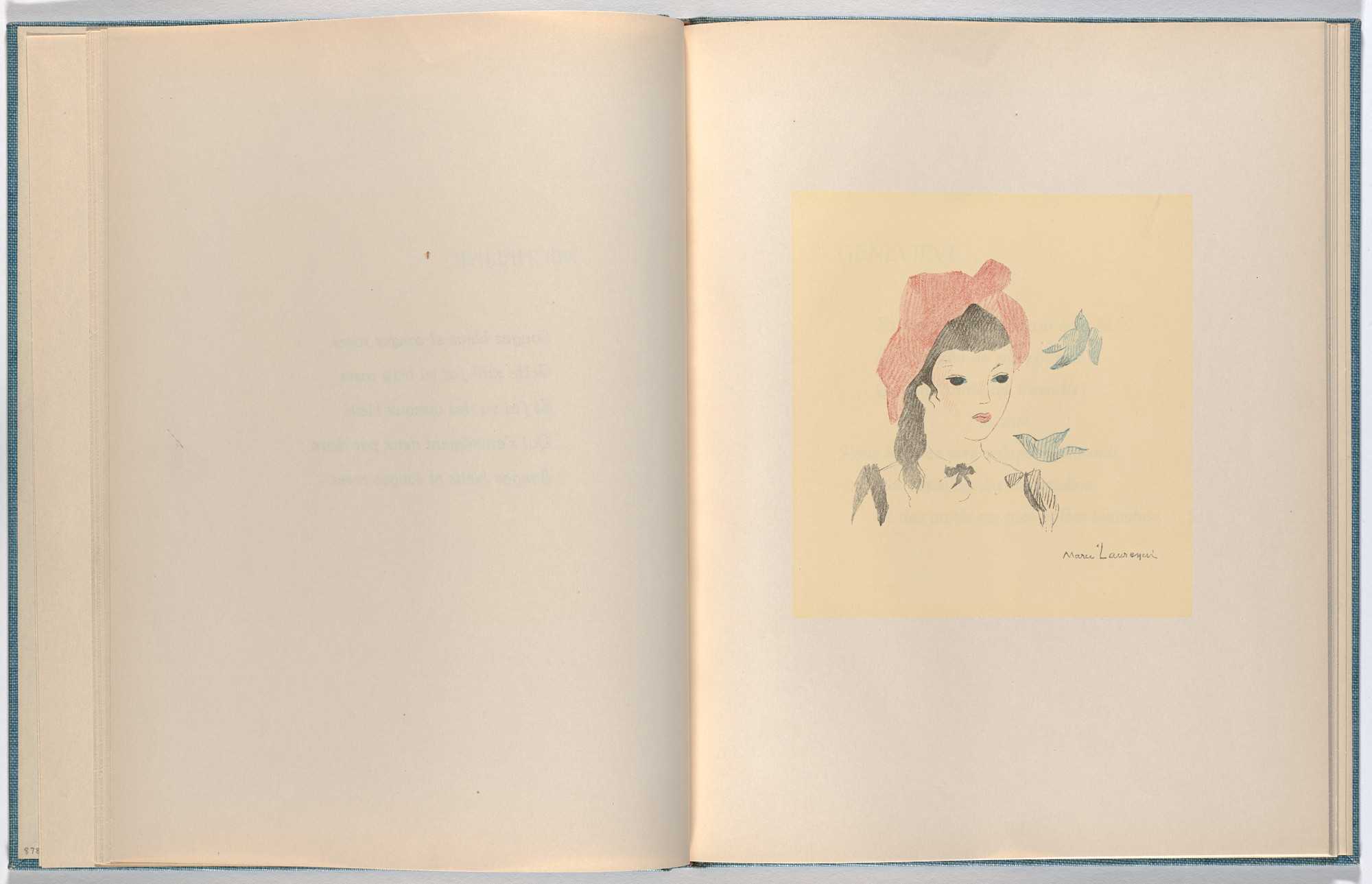 Marie Laurencin. Plate (folio 10) from Les Petites filles (The Little Girls). 1942