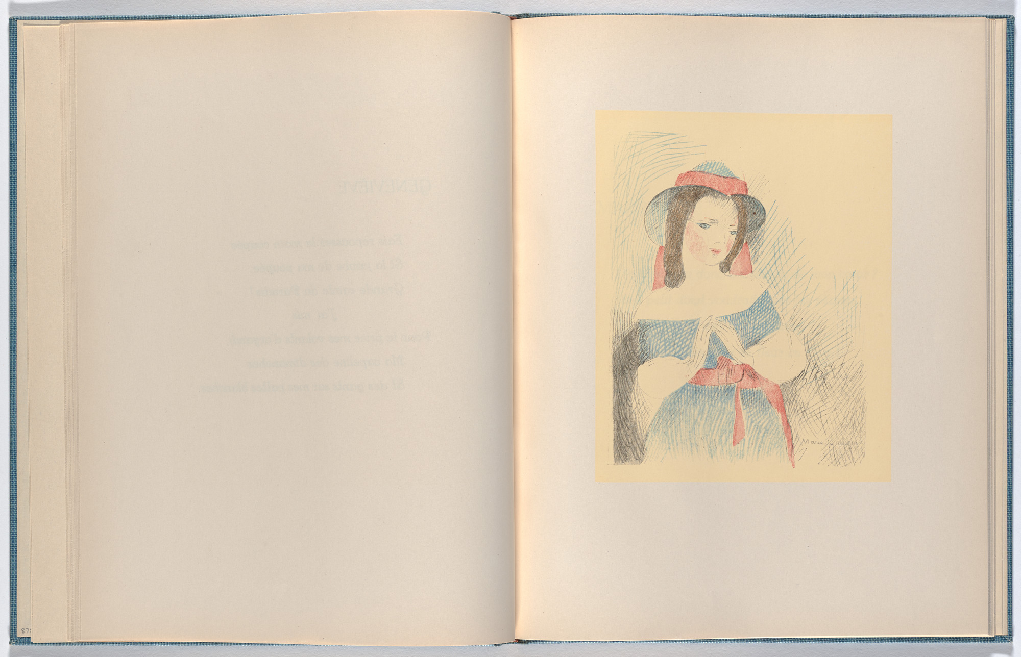 Marie Laurencin. Plate (folio 12) from Les Petites filles ( The Little Girls )