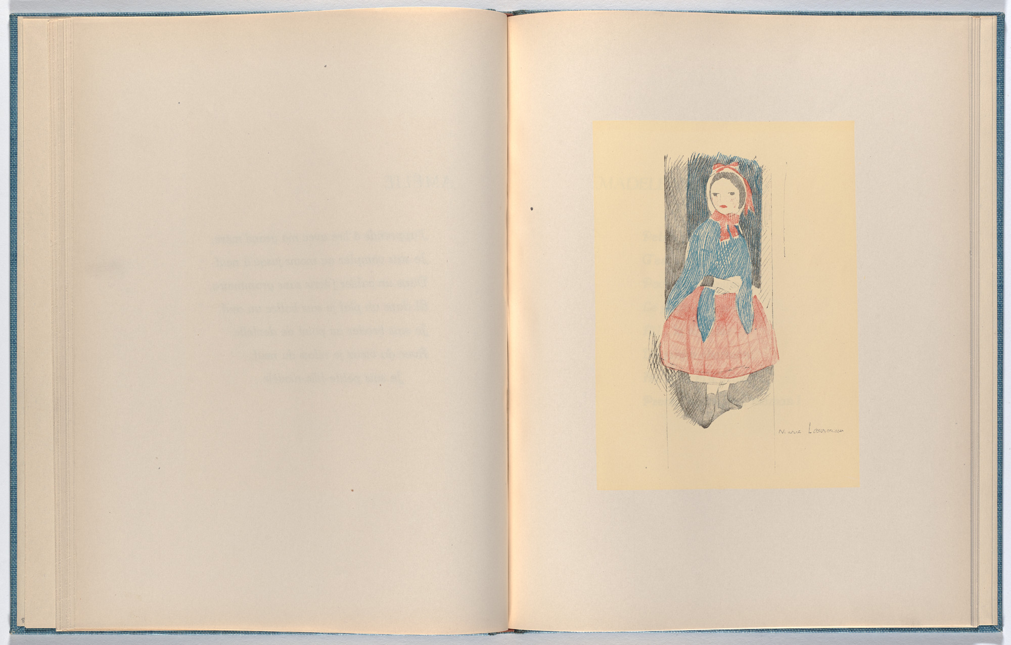 Marie Laurencin. Plate (folio 16) from Les Petites filles ( The Little Girls )