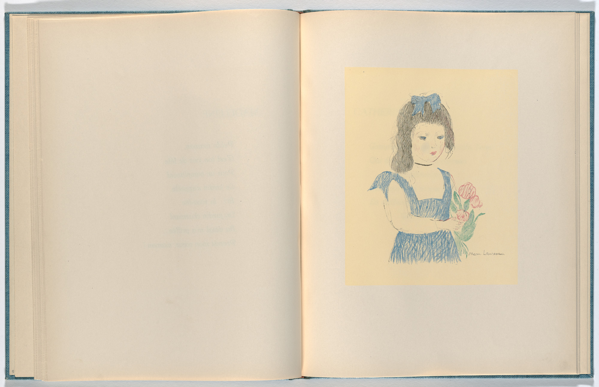 Marie Laurencin. Plate (folio 18) from Les Petites filles ( The Little Girls )