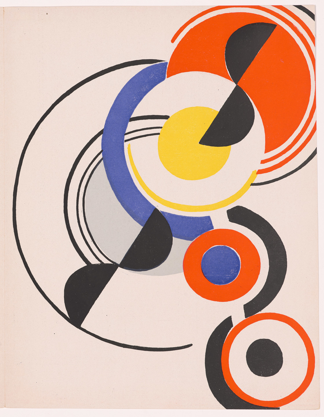 Sonia Delaunay-Terk. Plate (folio 8) from 10 Origin. 1942