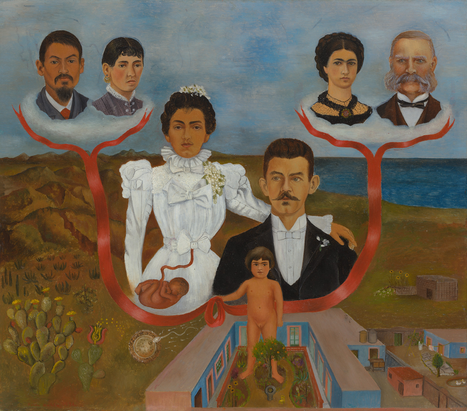 Frida Kahlo. My Grandparents, My Parents, and I (Family Tree). 1936