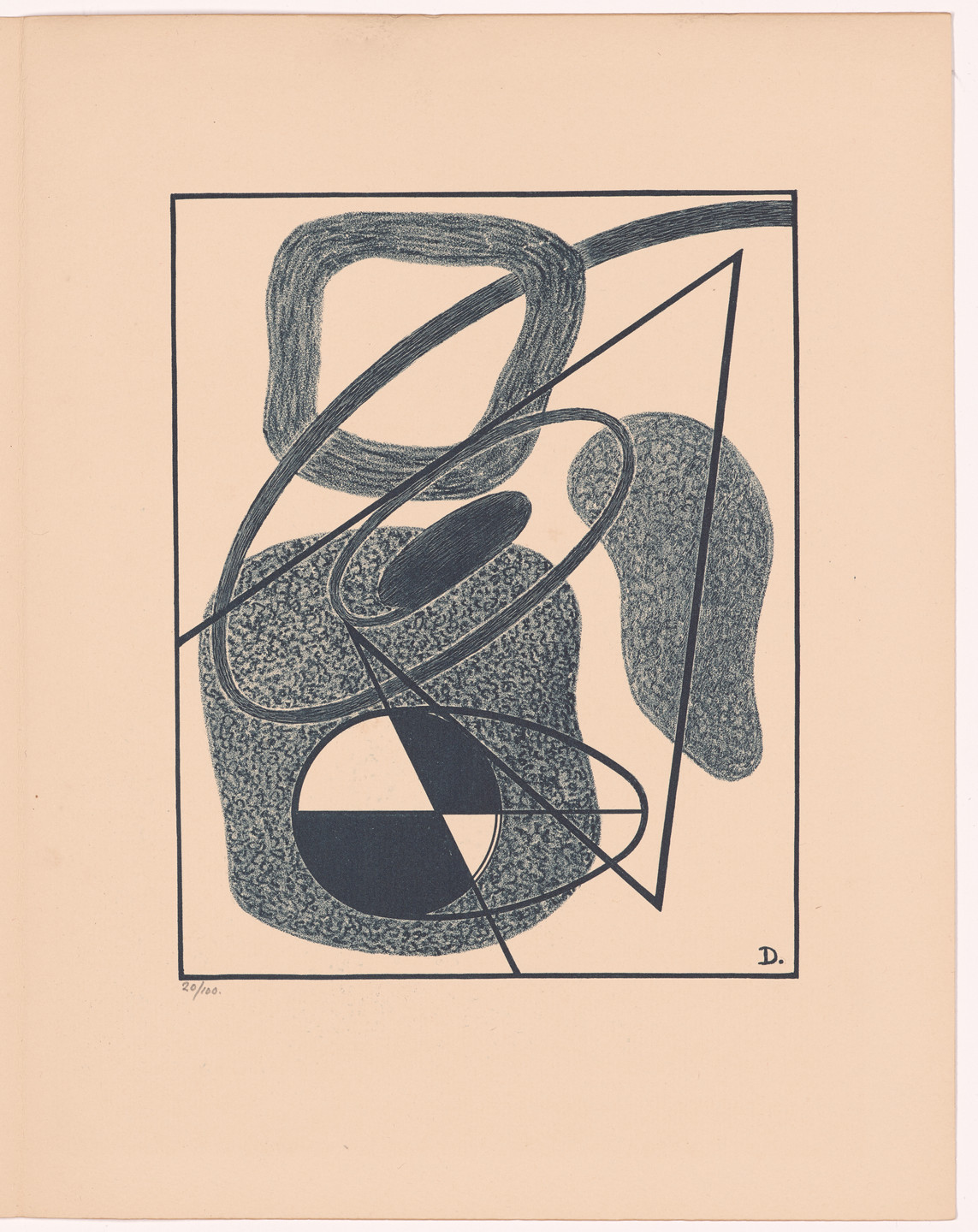 César Domela-Nieuwenhuis. Plate (folio 10) from 10 Origin. 1942
