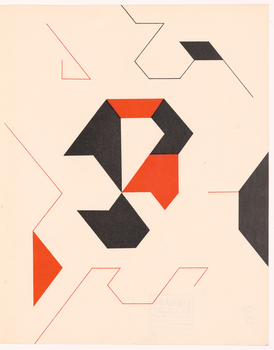 Richard Paul Lohse. Plate (folio 16) from 10 Origin. 1942