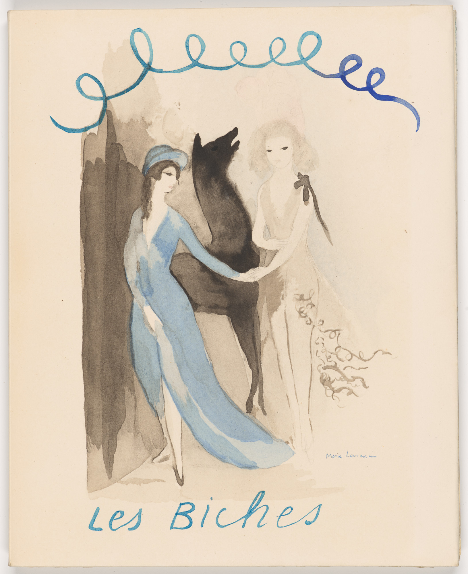 Marie Laurencin. Cover from Les Biches , vol. I